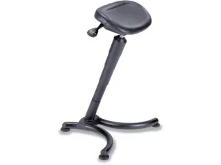 Stahulp Staal H 670-910Mm Zitting Kunstleer Zwart Schuine Zuil Gasveer - 2