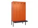 locker met bank,voor scheiding van kleding,HxBxD 2120x1200x815mm,4vak