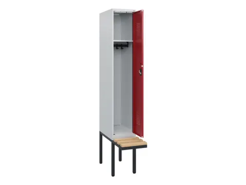 locker met bank,HxBxD 1950x300x815mm,1vak,vak B 300mm,cilinderslot
