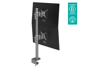 Monitorarm Dubbel Verticaal Viewmate Style 672 2 Schermen Zilver - 1