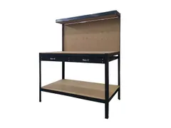 Werkbank met lade zwart 120x60x155cm WB100