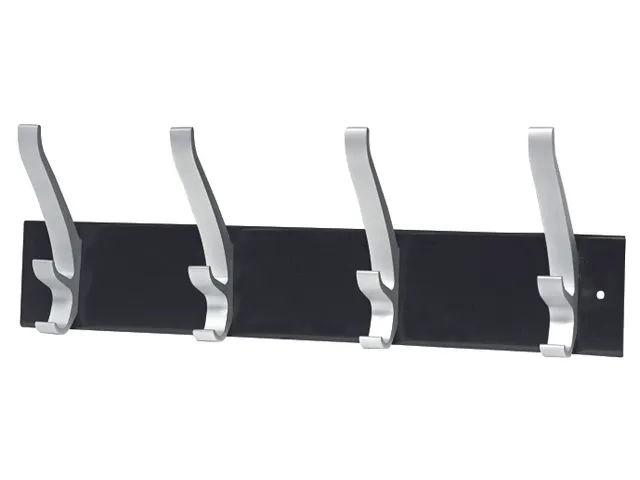 Cypres Patère Quadruple Couleur Gris métal/Noir