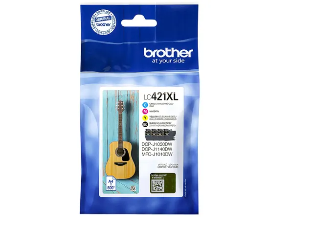 Inktcartridge Brother LC-421XLVAL zwart + 3 kleuren