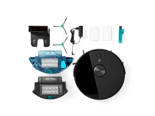 Robotstofzuiger Nedis wifi laser 3-in-1 zwart