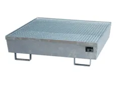 Opvangbak 4x 200l Opvangvol. 245l Vuurverzinkt 335x1200x1200mm Rooster