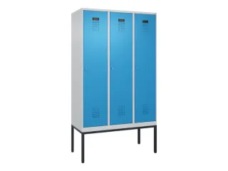 locker,HxBxD 2120x1200x500mm,3vak,vak B 400mm,cil.-slot,voetonderstel - 2