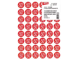 Agipa Kortinglabel -50% rood 192 stuks verwijderbaar