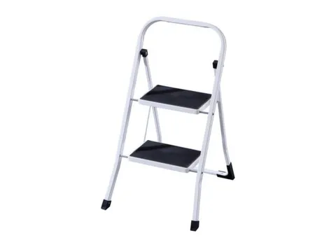 vouwtrapje,2treden m. antislipmatten,HxBxD 815x465x550mm,wit,staal