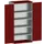 kast met geperforeerde platen,HxBxD 2000x1050x650mm,4xStalen bodem