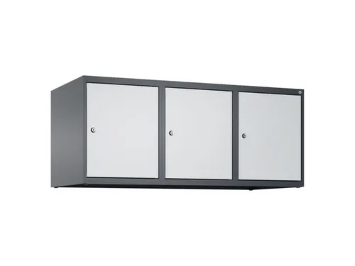 opzetkast,v. locker,3vak.,vak B 400mm,HxBxD 500x1200x500mm