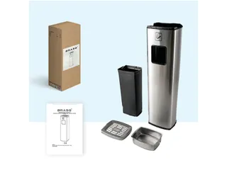 Afvalbak met asbak BRASQ 20 liter AT400 rvs - 8