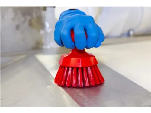 Vikan Hygiene ronde werkborstel harde vezels Ø110mm paars