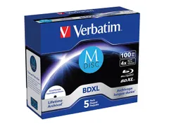 Verbatim Blue Ray MDISC BDXL 100Gb 4X 43834 Xl M-Disc Jewel Case Print