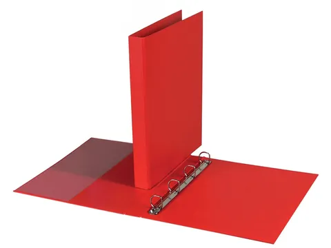 Ringband Quantore A4 4-rings D-mech 20mm PP rood