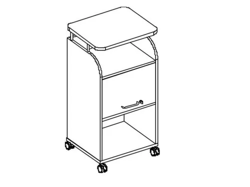 caddy,HxBxD 1130x550x470mm,3niveaus,1kasten,NE-esdoorn