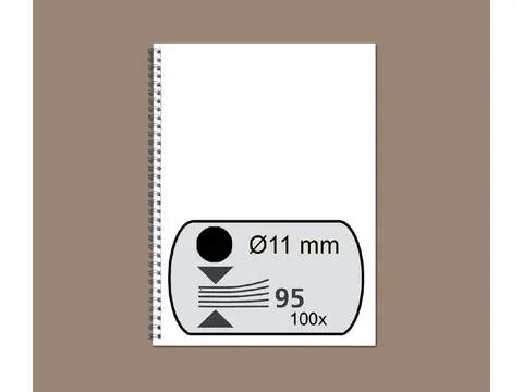 Draadrug GBC 11mm 34-rings A4 zwart 100stuks