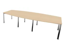 vergadertafel,HxBxD 740x3200x1400mm,vatvormig,NE-esdoorn