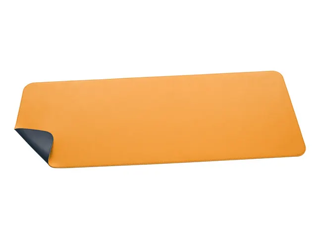 Onderlegger oprolbaar Sigel geel-grijs, 800x300x2mm imitatieleer, dubb