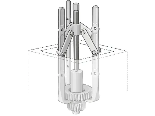 1.15/1L Ventilatortrekker,3-armig,voor gaten vanaf Ø 10mm