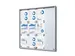 Vergrendelbaar notitiebord Indoor Slim 12xA4 met Schuifdeuren Zilver