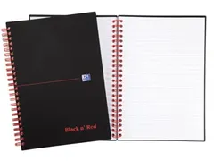 Oxford Schrift Zwart Rood A5 Lijn