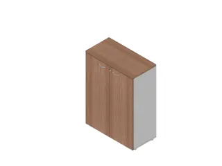 Kantoorkast Romp Aluminium Front Canaletto-Hout bxdxh 900x450x1232mm - 1