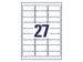 inkjetetiket Avery 63,5x29,6mm transparant 25 vel 27 etiketten per vel