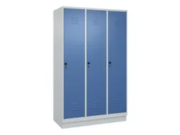locker,HxBxD 1950x1200x500mm,3vak,vak B 400mm,draaigrendel,sokkel