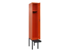 locker met bank,HxBxD 2120x300x815mm,1vak,vak B 300mm,cilinderslot