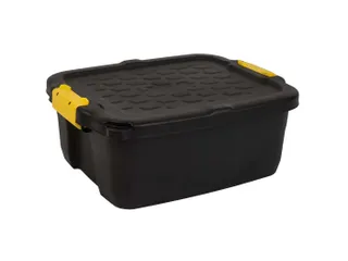 Robuuste Opbergbox 22.4 Liter Met Handgrepen Zwart - 1