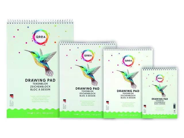 Bloc à dessin Qrea A4 24 feuilles 160g spirale