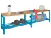 banc-patère,LxP 1500x370mm,barrettes en bois hêtre,piètement RAL501