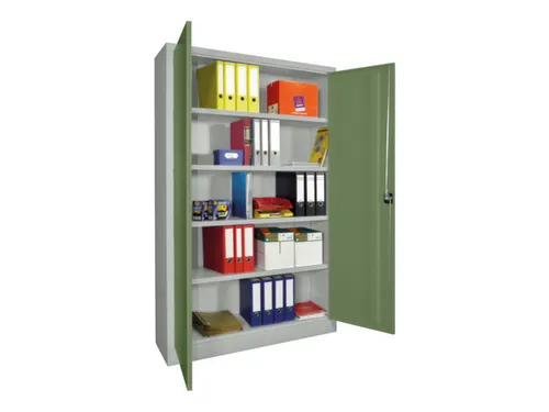 universele kast,HxBxD 1950x1200x400mm,RAL7035,front RAL6011