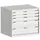 ladekast HxBxD 700x800x525mm 5laden romp RAL7035 front RAL7035