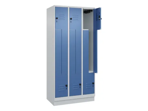 Z-garderobekast,HxBxD 1950x900x500mm,vak B 150/300mm,draaigrendel