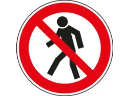verbodsbord,verboden v. voetgangers,sticker,folie,standaard,Ø 100mm