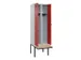 locker met bank,voor scheiding van kleding,HxBxD 2120x600x815mm,2vak