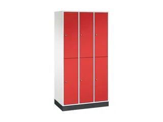 Dubbeldekse garderobekast,HxBxD 1950x920x500mm,3x2vak.,vak B 260mm - 2