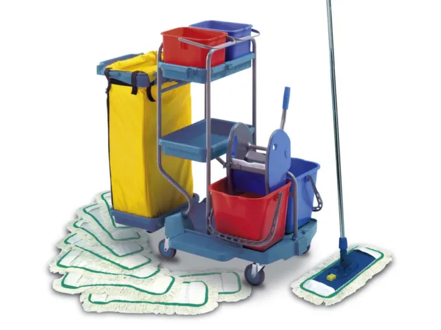 Reinigingswagen,Mopwringer/-Houder,Steel,Moppen,Zakhouder,Bak
