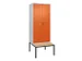 locker voor scheiding van kleding,HxBxD 2120x800x815mm,2vak