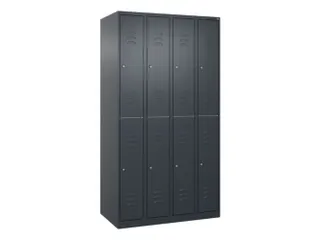 dubbeldekse locker,HxBxD 1850x1000x500mm,4x2vak.,vak B 250mm,cil.-slot - 1