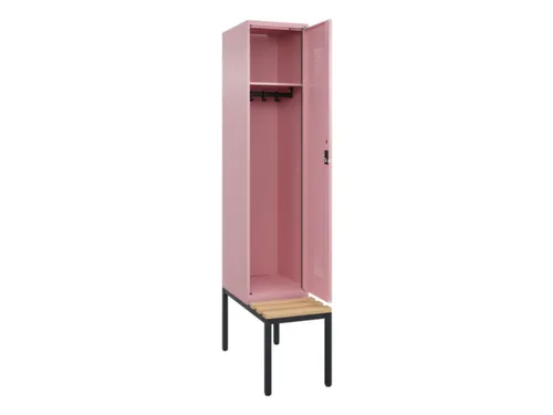 locker met bank,HxBxD 2120x400x815mm,1vak,vak B 400mm,cilinderslot