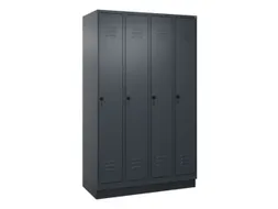 locker,HxBxD 1950x1200x500mm,4vak,vak B 300mm,draaigrendel,sokkel