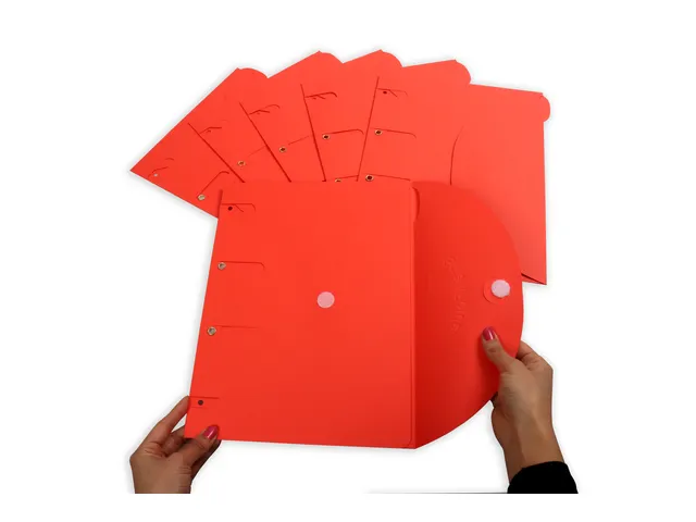Smartfolder geperforeerde opbergmappen A4 Rood 6 stuks