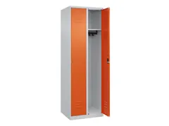 locker,HxBxD 1850x600x500mm,2vak,vak B 300mm,cil.-slot,staand op vloer