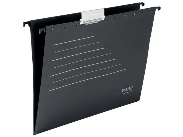 Hangmap Leitz Alpha Recycle A4 verticaal V-bodem zwart