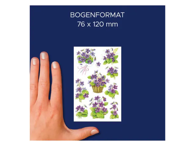 papieretiket Z-design Creative pakje a 3 vel viooltjes