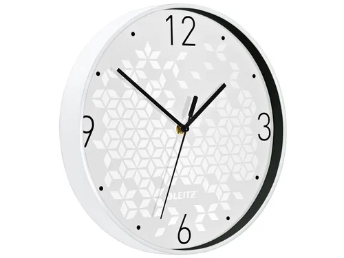 Wandklok Leitz WOW Ø29cm wit cijferaanduiding