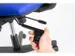 Chaise de bureau Linea Tekna 01/PT noir/bleu avec accoudoirs 3D