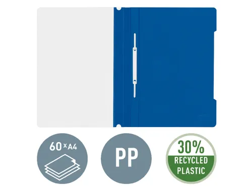 Leitz 4191 Snelhechter A4 PVC Blauw Documentmap 60 Vel